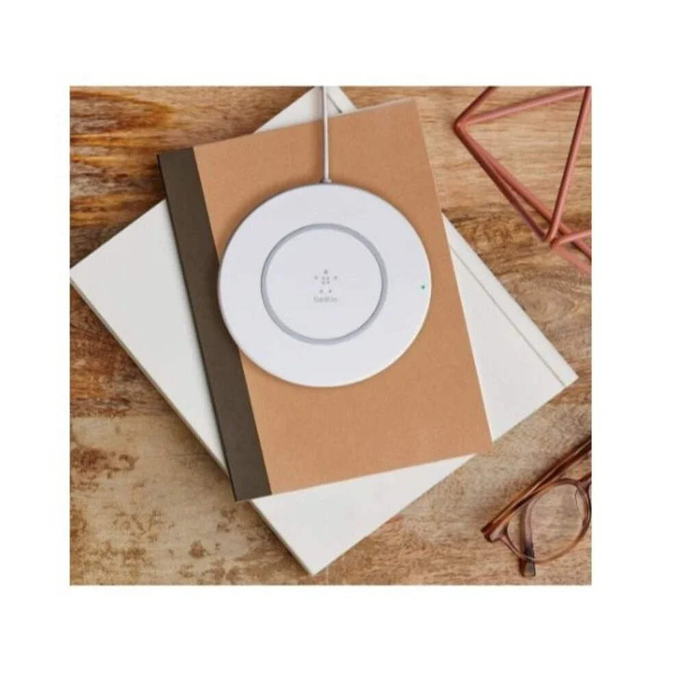 Belkin Wireless Charging Pad 7.5W Qi-Certified Charger Pad  White Quick Charger
